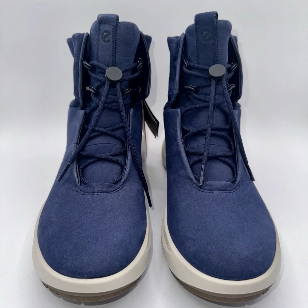 ECCO Solice Boots Women's Size 10 EU 41 Blue Waterproof‎ Leather